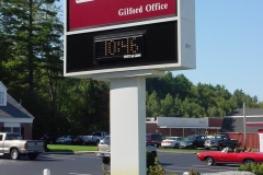 Time and temp LED message signs, Gilford, NH