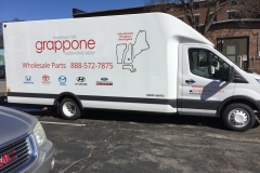 Grappone truck lettering in Bow, NH